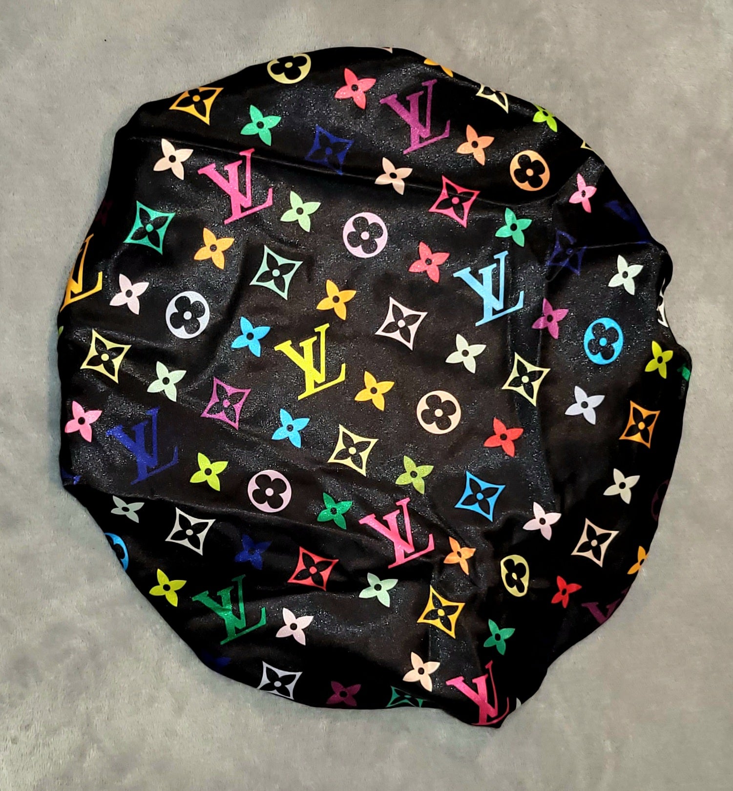 Rainbow TyeDye Louis Vuitton Durag or Bonnet - Kreative Kollections Boutique